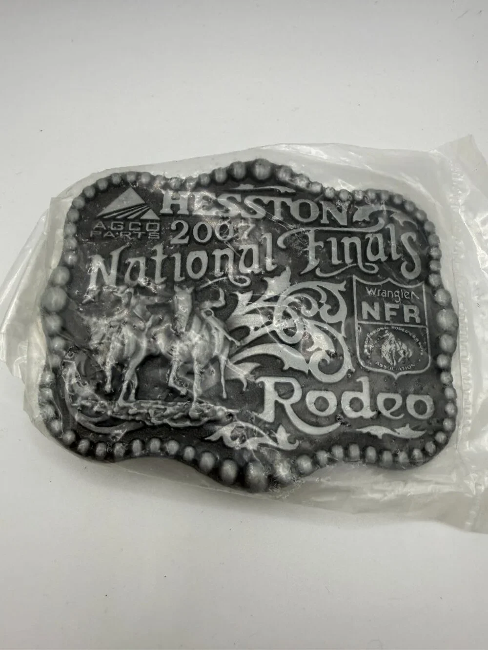 Vintage 2007 Hesston National Finals Rodeo Belt Buckle